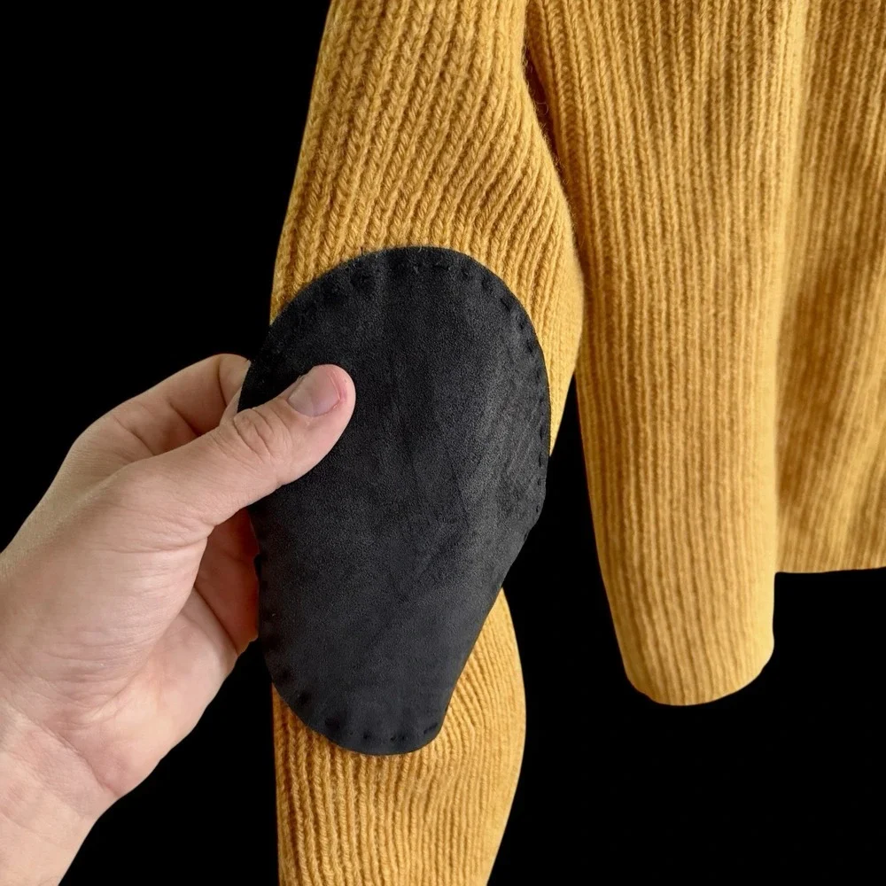 Vintage Capper & Capper Shetland Wool Cardigan‎ Button Front Sz 40 Mustard Flaw